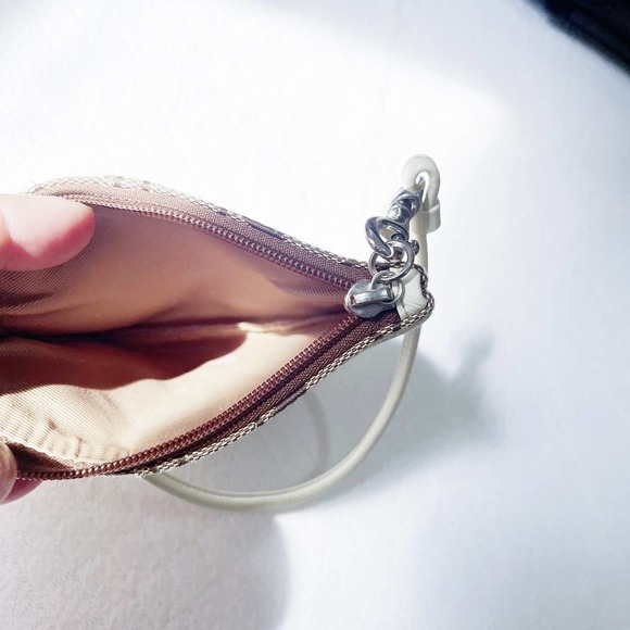 Coach Logo Wristlet Beige and Coral Purse - Picture 3 of 6